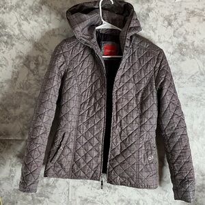 Esprit Men's Checkered Quilted Jacket - Brown